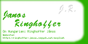 janos ringhoffer business card
