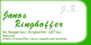 janos ringhoffer business card